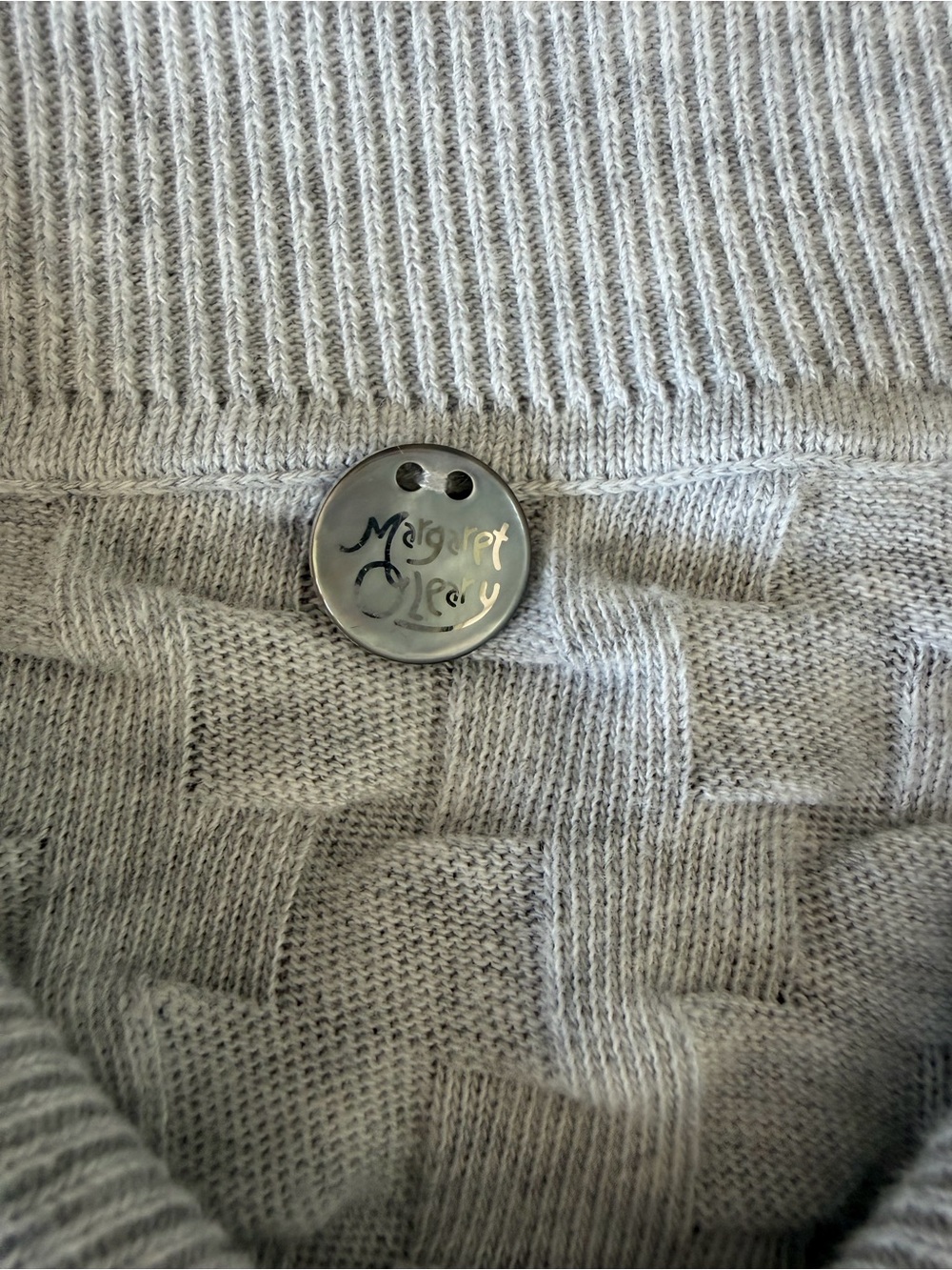 Margaret O’Leary Marley Cardigan Silver Grey size S 3D sweater - Picture 5 of 7